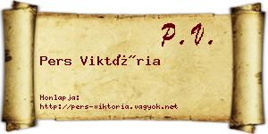Pers Viktória névjegykártya