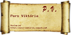 Pers Viktória névjegykártya